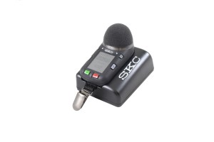 noisechek-701-001-in-charging-dock-lit-screen