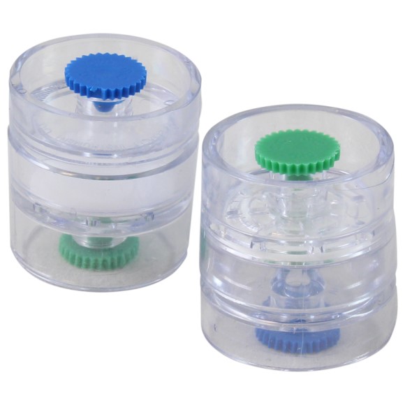 Preloaded PTFE Filter with cellulose support, 1.0 µm, 25 mm, in 2-piece clear plastic, pre-banded, pk/50