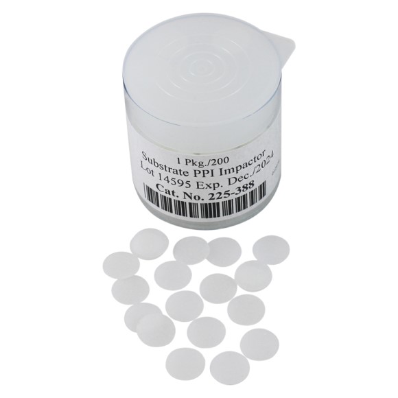 Parallel Particle Impactor (PPI) Impaction Substrates, Porous Plastic Discs, 3/8 inch Diameter, Pack of 200