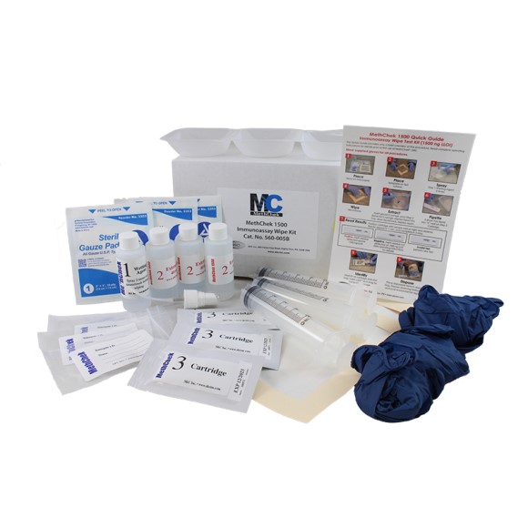 MethChek 1500 Colorimetric Wipe Kit, Semi-quantitative, pk/12