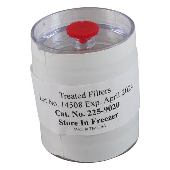 Coated Filters, Glass Fiber Treated with 2,4-dinitrophenylhydrazine and phosphoric acid, Preloaded in Cassettes, pk/10