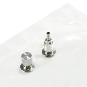 Tedlar Sample Bags, 1 Liter, Dual Stainless Steel Fittings