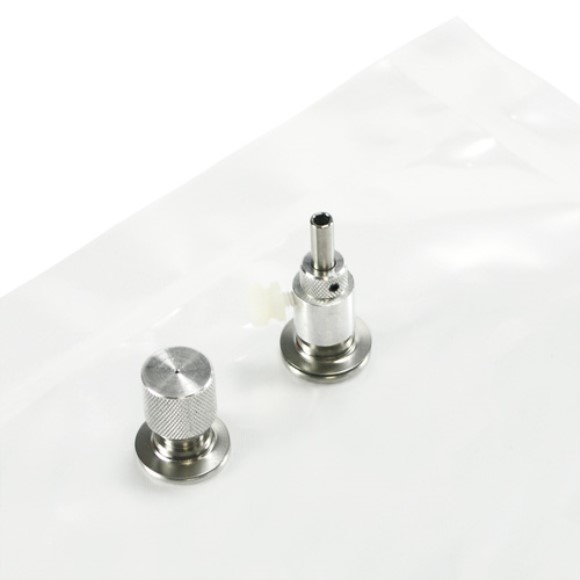 Tedlar Sample Bags, 1 Liter, Dual Stainless Steel Fittings