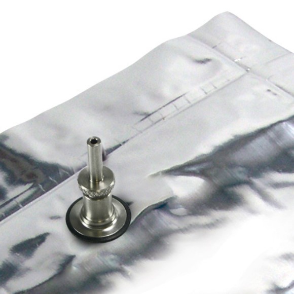 FlexFoil PLUS Sample Bags, 3 Liters, Single Stainless Steel Fitting