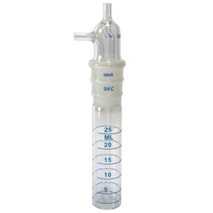 Spill-resistant Midget Impinger, Glass, 25 ml, Fritted Nozzle