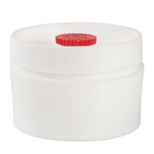 2 piece, standard; opaque white; solvent-resistant