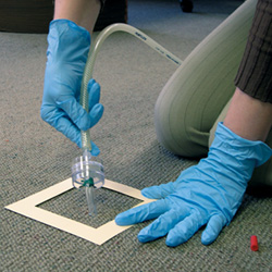 Carpet Sampling Cassettes in use