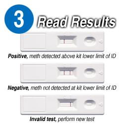 Read Results MethChek meth residue test kit 560-002