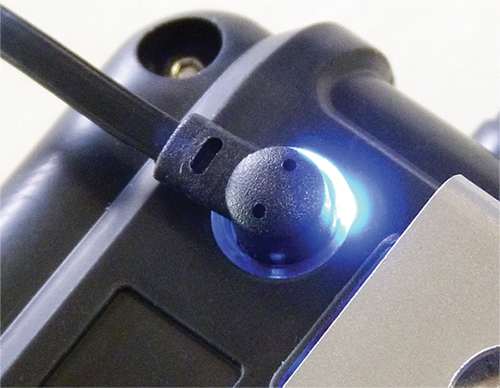 USB charging with magnetic connector and sure-connect LED indicator